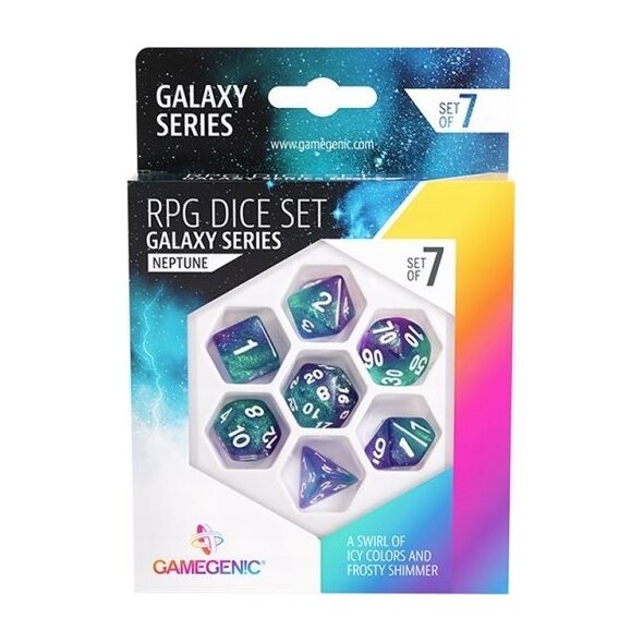 Gamegenic Gamegenic: Galaxy Series - RPG Dice Set - Neptune