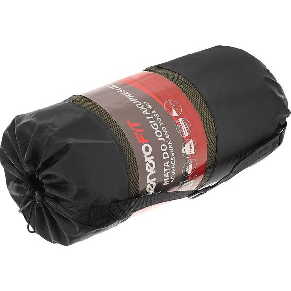 Eb Fit MATA Z PODUSZKĄ DO AKUPRESURY JOGI MASAŻU ZIELONO BRĄZOWA 68x42x2CM EB FIT