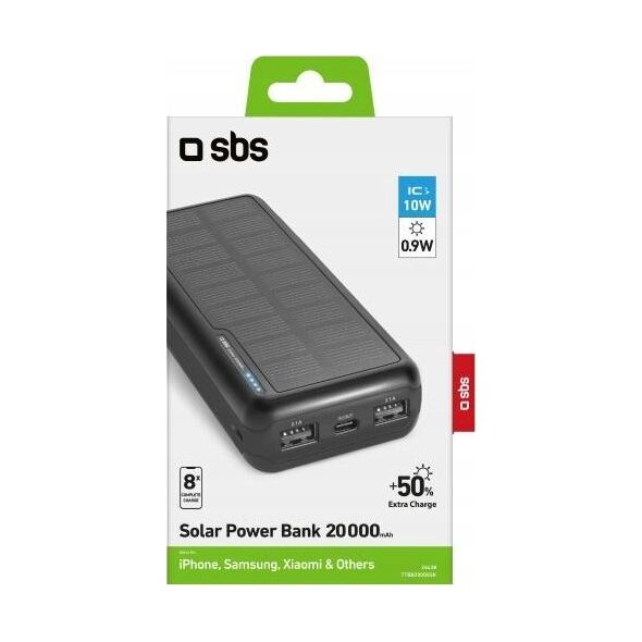 Powerbank XXX_sbs (SBS Mobile) SBS TTBB20000SK, 20000 mAh, Lithium-Ion (Li-Ion), Black