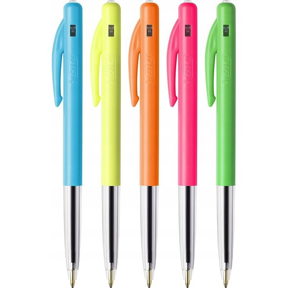 Bic BIC M10 Original Medium Fantasy Colours-Kugelschreiber – mit Klickmechanismus – (50 Stück)