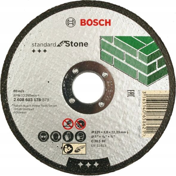 Bosch Stone Cutting Disc Bosch 125X3x22.23
