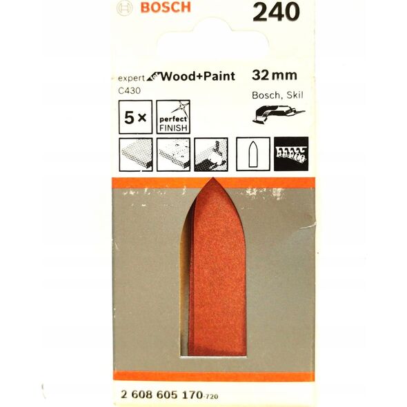 Bosch Bosch SLIBEBLAD DELTA EW 32MM K240 5 STK