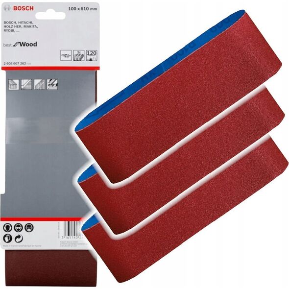 Bosch Bosch SLIBEBÅND 100X610MM K120 3STK