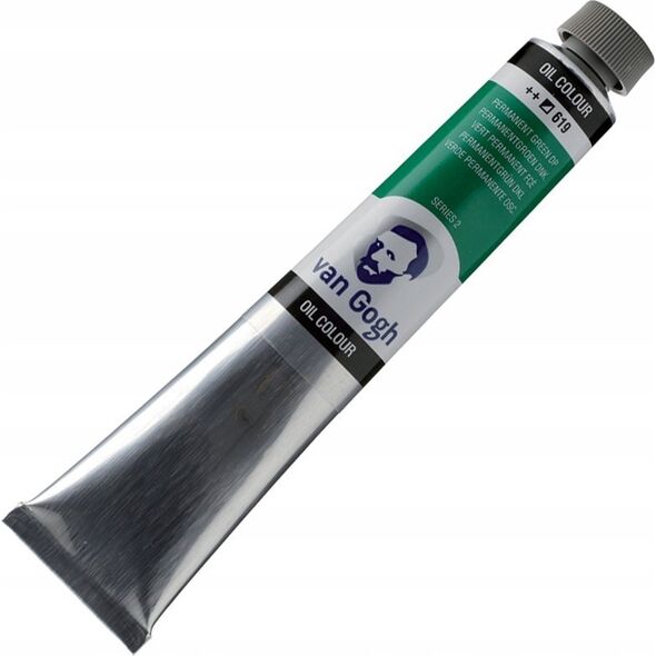 Talens Van Gogh Oil Colour Tube Permanent Green Deep 619