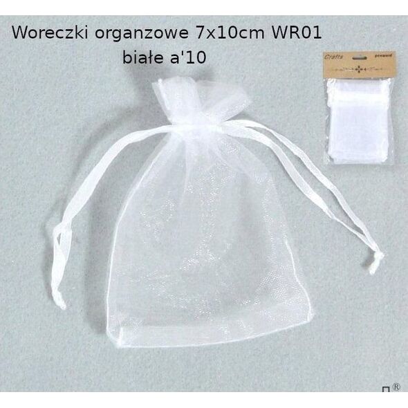 MFP paper Woreczki organzowe białe 7x10cm 10szt