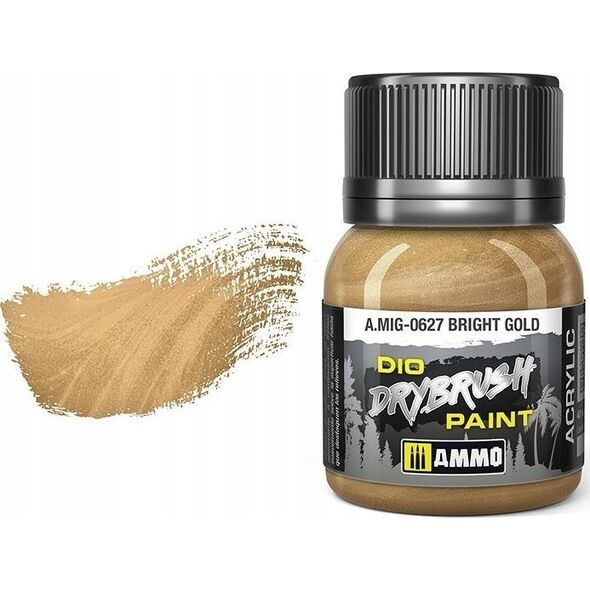 Vallejo Ammo: DIO Drybrush - Bright Gold 