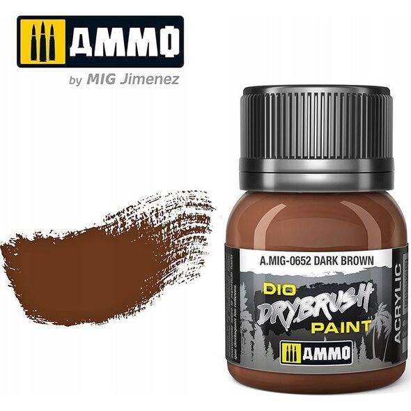 Vallejo Ammo: DIO Drybrush - Dark Brown