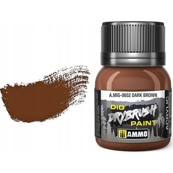 Vallejo Ammo: DIO Drybrush - Dark Brown