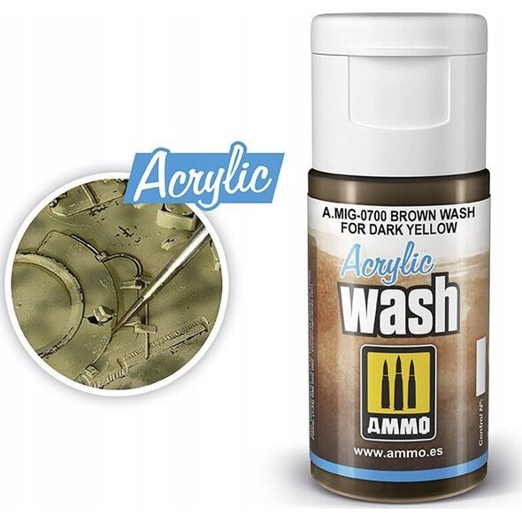 Vallejo Ammo: Acrylic Wash - Brown Wash for Dark Yellow