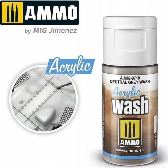 Vallejo Ammo: Acrylic Wash - Neutral Grey Wash