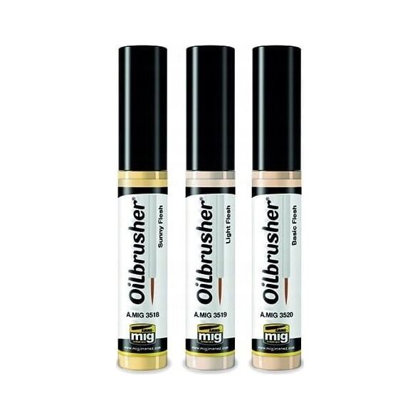 Vallejo Ammo: Oilbrusher Set - Flesh Tones Set