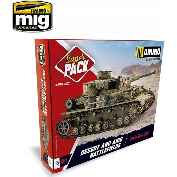 Vallejo Ammo: Super Pack - Desert and Arid Battlefields Solution Set