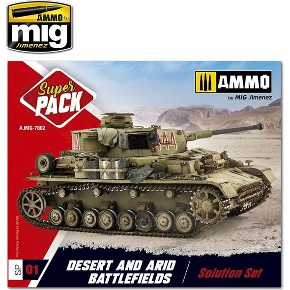 Vallejo Ammo: Super Pack - Desert and Arid Battlefields Solution Set