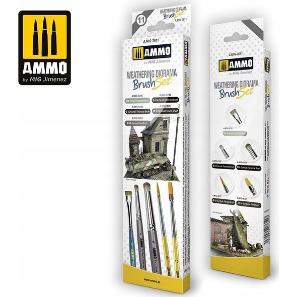 Vallejo Ammo: Weathering Diorama Brush Set