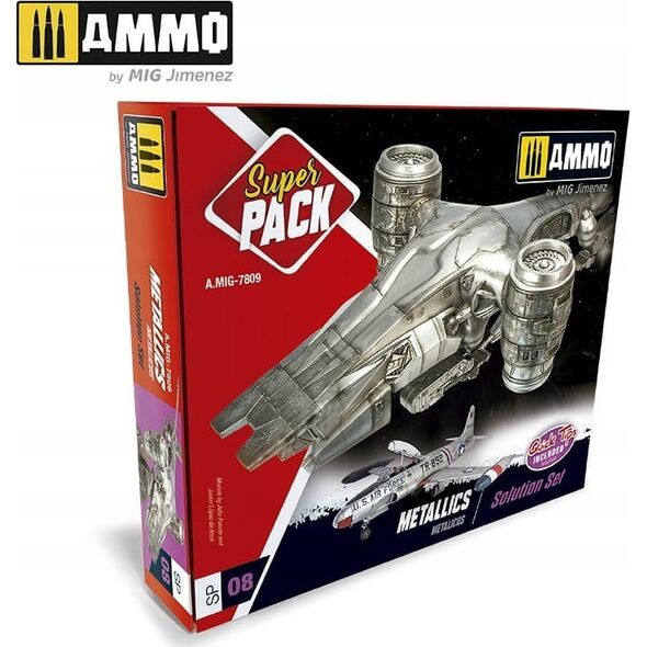 Vallejo Ammo: Super Pack - Metallics Solution Set