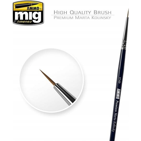 Vallejo Ammo: Round Brush - Premium Marta Kolinsky 5/0