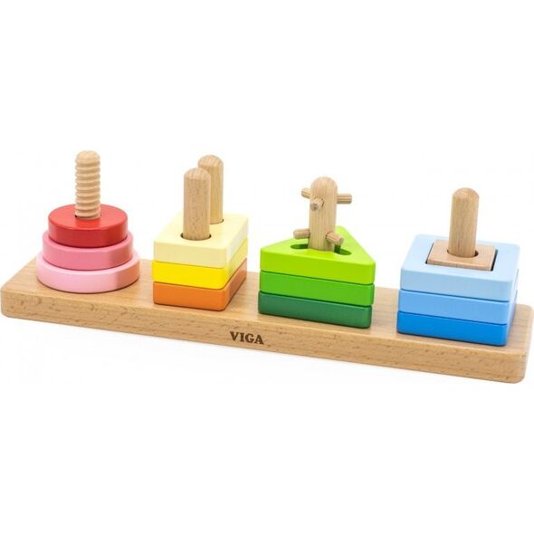 Viga Toys Drewniany Geometryczny Sorter Labirynt Lumarko!