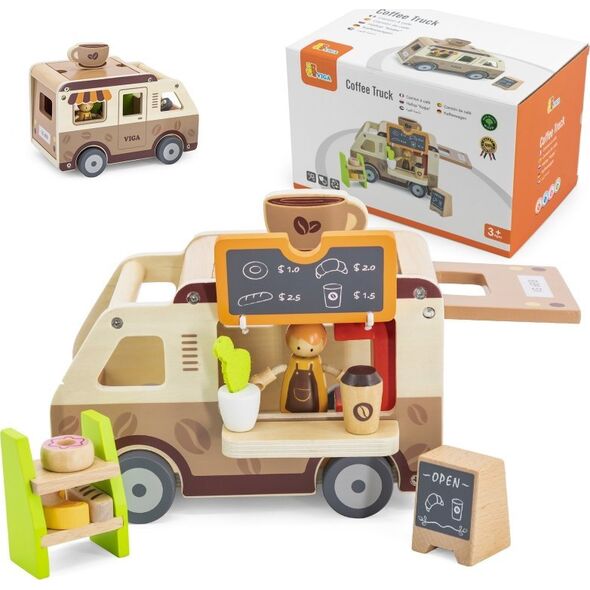 Viga Toys Drewniane Auto Kawiarnia Lumarko!