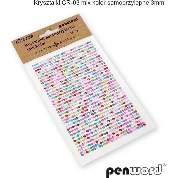 Polsirhurt Kryształki samoprzylepne 3mm CR-03 mix kolorów