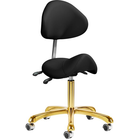 Activeshop Taboret kosmetyczny 1004 Giovanni złoto czarny