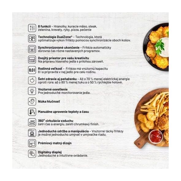 Frytkownica beztłuszczowa Lauben Lauben DualZone® Air Fryer 8000BC
