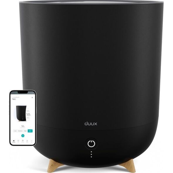 Nawilżacz powietrza Duux Duux | Smart Humidifier | Neo | Water tank capacity 5 L | Suitable for rooms up to 50 m² | Ultrasonic | Humidification capacity 500 ml/hr | Black