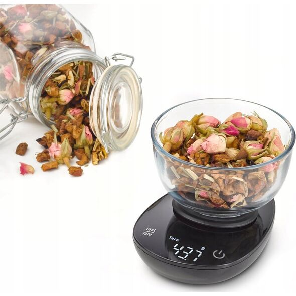 Waga kuchenna Caso Caso | Precision Weighing Scale | FinoCompact | Maximum weight (capacity) 0.5kg | Graduation 1 g | Ekranas type LED | Juodas/Stainless Steel