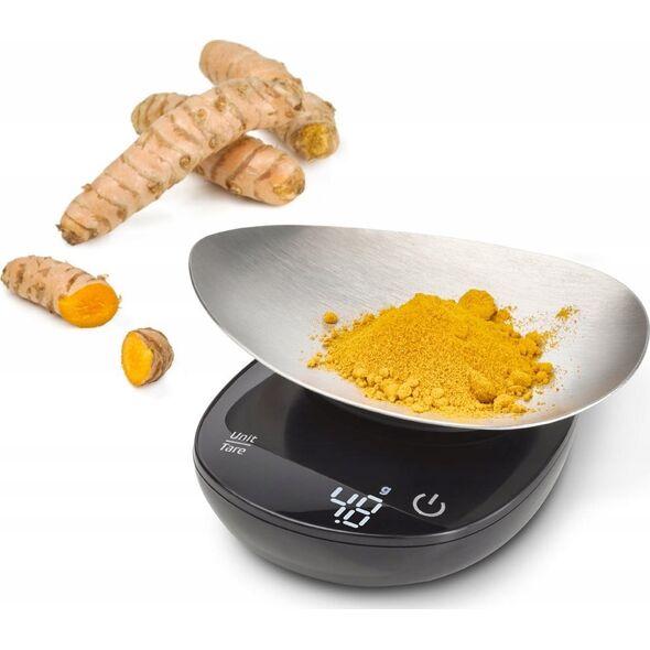 Waga kuchenna Caso Caso | Precision Weighing Scale | FinoCompact | Maximum weight (capacity) 0.5kg | Graduation 1 g | Ekranas type LED | Juodas/Stainless Steel