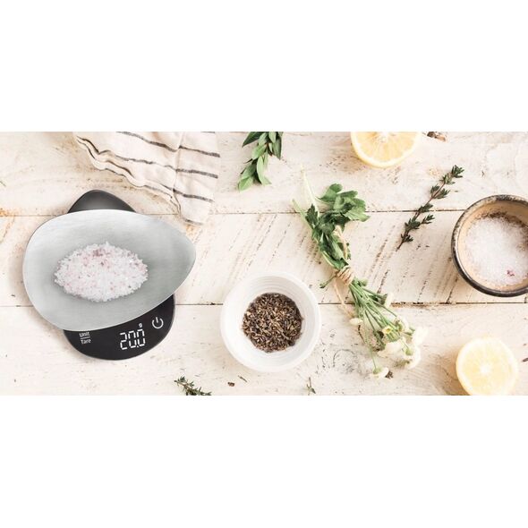 Waga kuchenna Caso Caso | Precision Weighing Scale | FinoCompact | Maximum weight (capacity) 0.5kg | Graduation 1 g | Ekranas type LED | Juodas/Stainless Steel