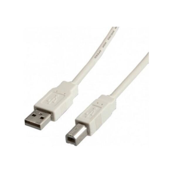 Kabel USB Secomp Kabel USB 2.0, typ A-B, beżowy, 3 m