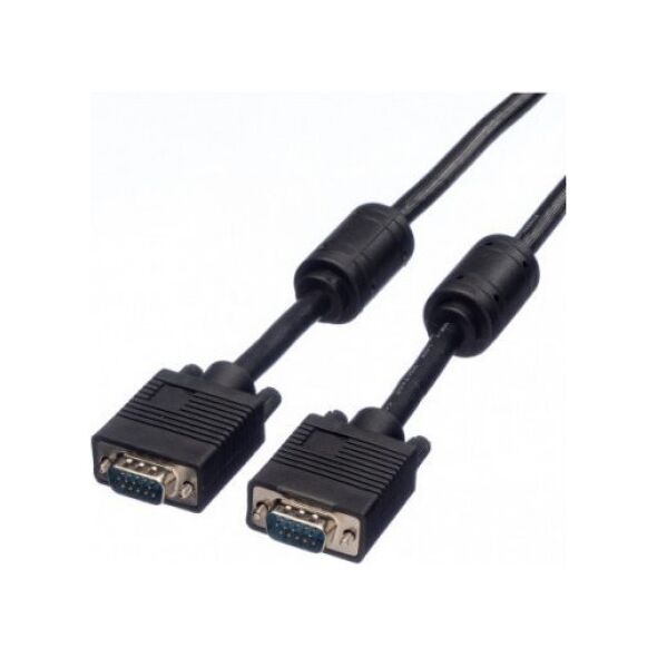 Kabel Secomp Kabel SVGA + ferrytowy, HD15 M - HD15 M, czarny, 3 m
