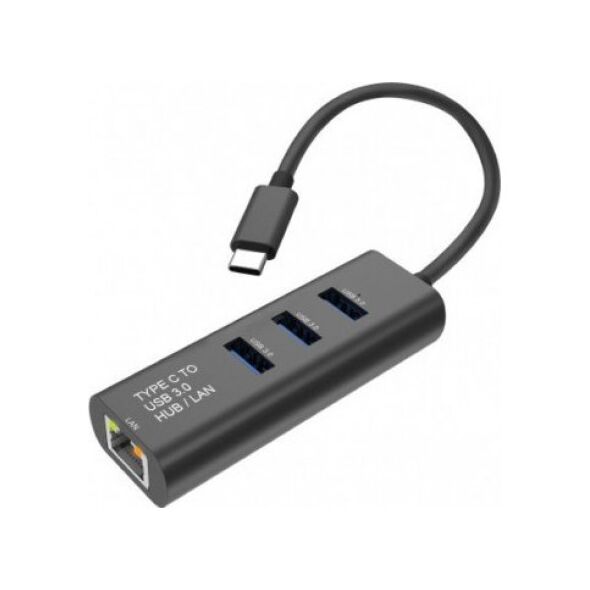 HUB USB Secomp STANDARD Konwerter USB typu C na Gigabit Ethernet + Hub 3x
