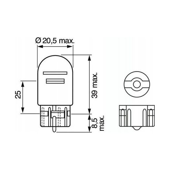 Bosch Pære BOSCH Pure Light,W21/5W,