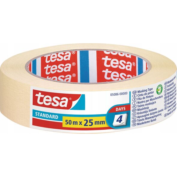 Tesa TAŚMA MASKUJĄCA STANDARD 4 DNI 50M:25MM BEŻOWA