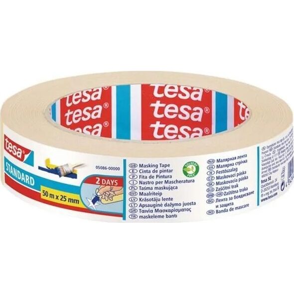 Tesa TAŚMA MASKUJĄCA STANDARD 4 DNI 50M:25MM BEŻOWA