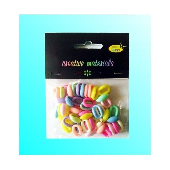 Brimarex Koraliki plastikowe pastelowe 16x11mm 22g