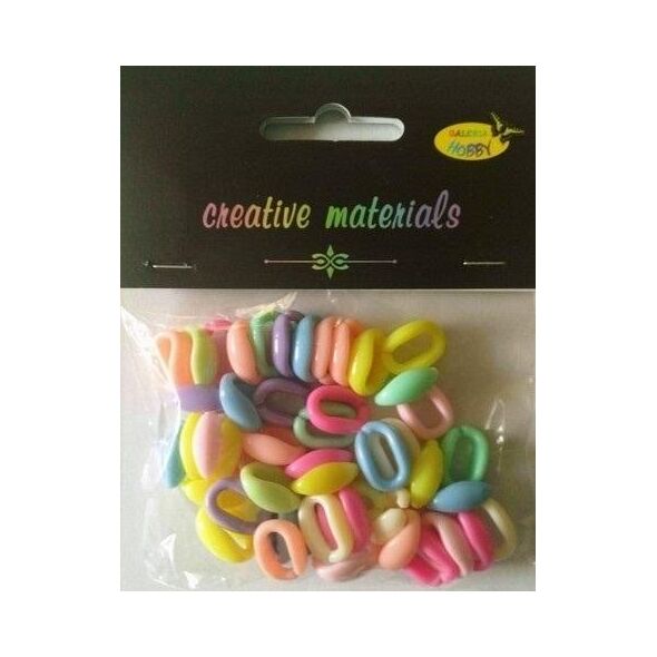 Brimarex Koraliki plastikowe pastelowe 16x11mm 22g