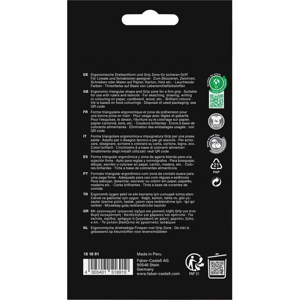 Faber-Castell Cienkopis Grip 10 kolorów FABER CASTELL
