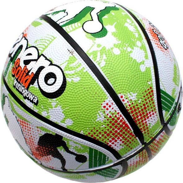 Enero PIŁKA DO KOSZYKÓWKI ENERO SOLID R.7 ZIELONO-BIAŁA