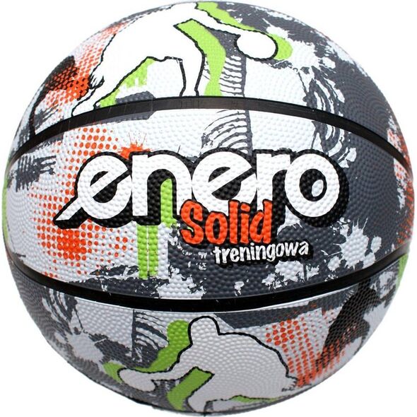 Enero PIŁKA DO KOSZYKÓWKI ENERO SOLID R.7 SZARO-BIAŁA