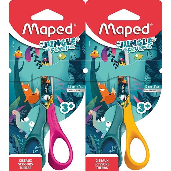 Maped Nożyczki szkolne Jungle Fever Vivo 12cm mix MAPED