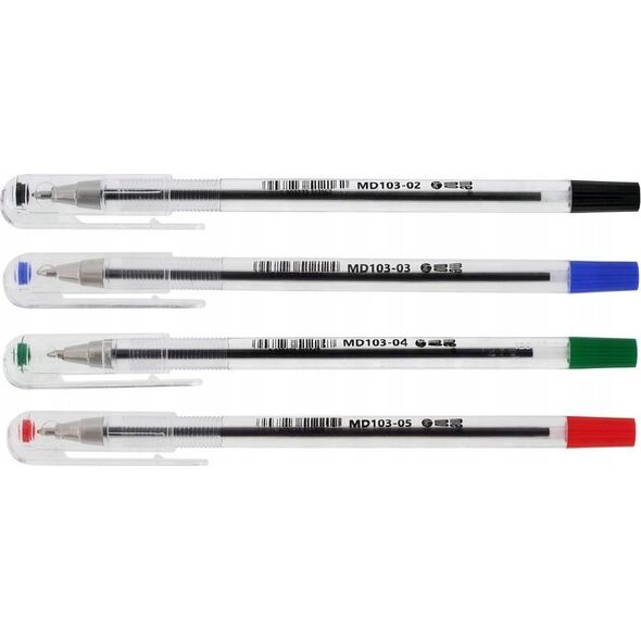 MemoBe Długopis biurowy 0,7mm 4 kolory MemoBe
