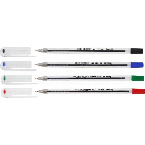 MemoBe Długopis biurowy 0,7mm 4 kolory MemoBe