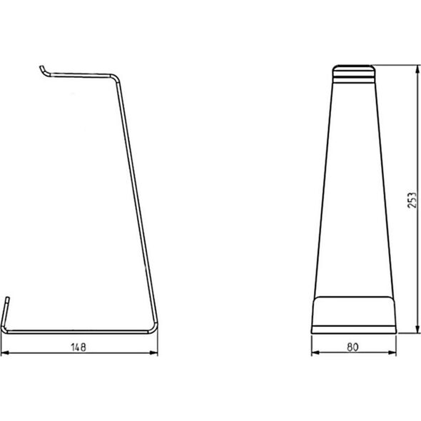 MultiBrackets Multibrackets M Headset Holder Table stand Brass, Headphone holder, Brass, 768 g, Brass