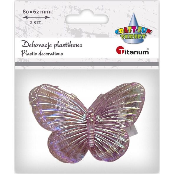 Titanum Dekoracje samoprzylepne motyle 80x62mm 2szt