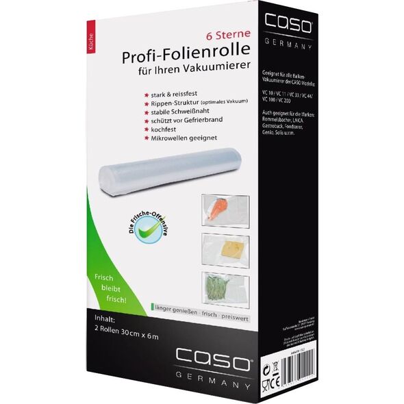 Caso Caso | Foil rolls | 01222 | 2 units | Dimensions (W x L) 30 x 600 cm | Ribbed