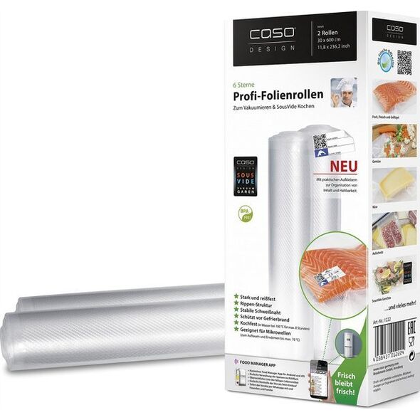 Caso Caso | Foil rolls | 01222 | 2 units | Dimensions (W x L) 30 x 600 cm | Ribbed
