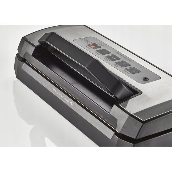 Caso Caso | Bar Vacuum sealer | VRH 490 advanced | Power 110 W | Temperature control | Juodas/Nerūdijantis plienas