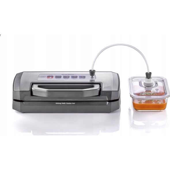 Caso Caso | Bar Vacuum sealer | VRH 490 advanced | Power 110 W | Temperature control | Juodas/Nerūdijantis plienas