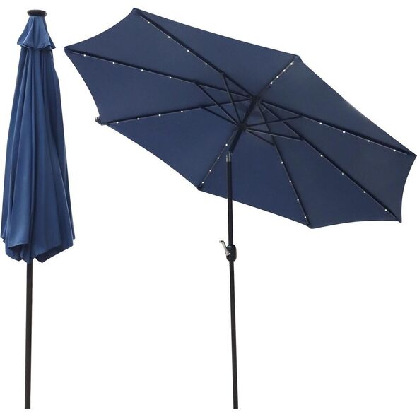 Saska Garden PARASOL OGRODOWY Z OŚWIETLENIEM LED 300CM GRANATOWY